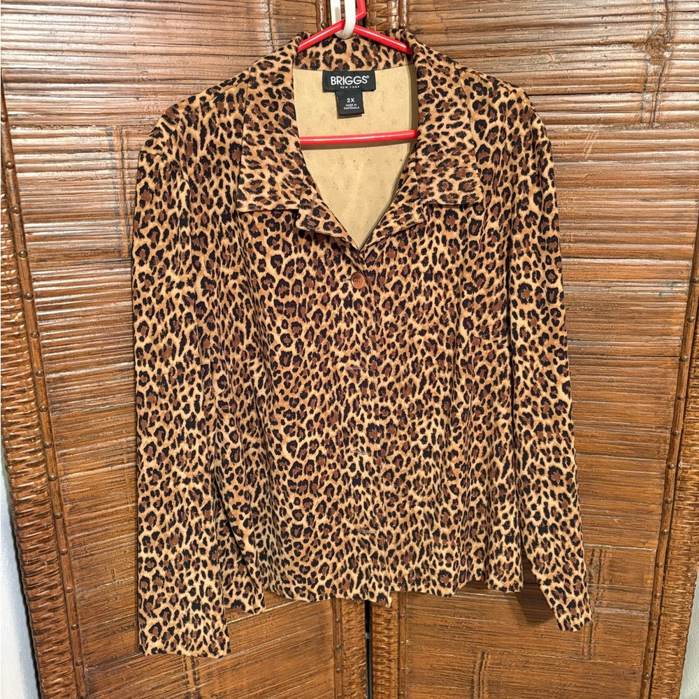 Briggs New York Leopard Pattern Light Jacket
